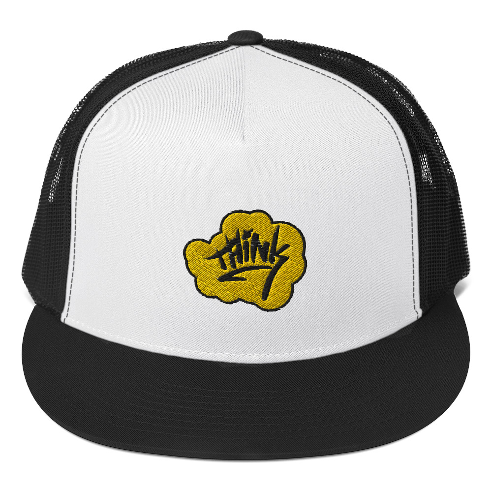 Think Higher Embroidered Bubble Trucker Cap - Image 2