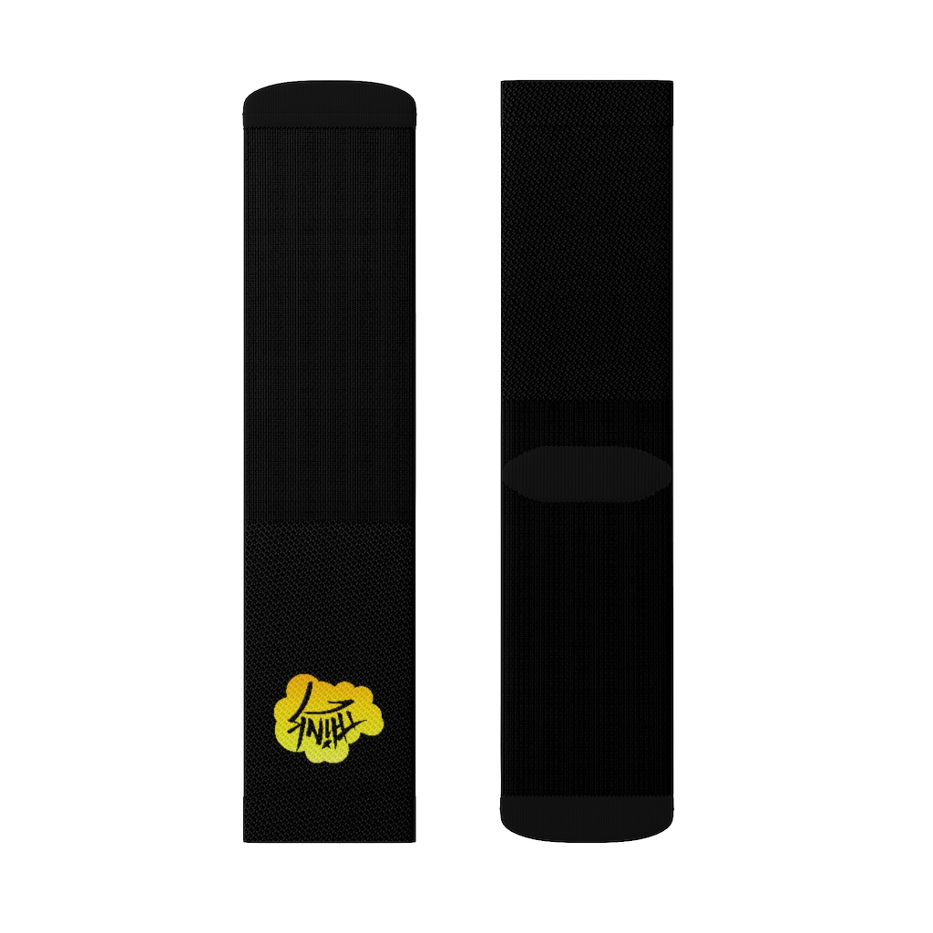 Think Bubble - Black Sublimation Socks - Image 2