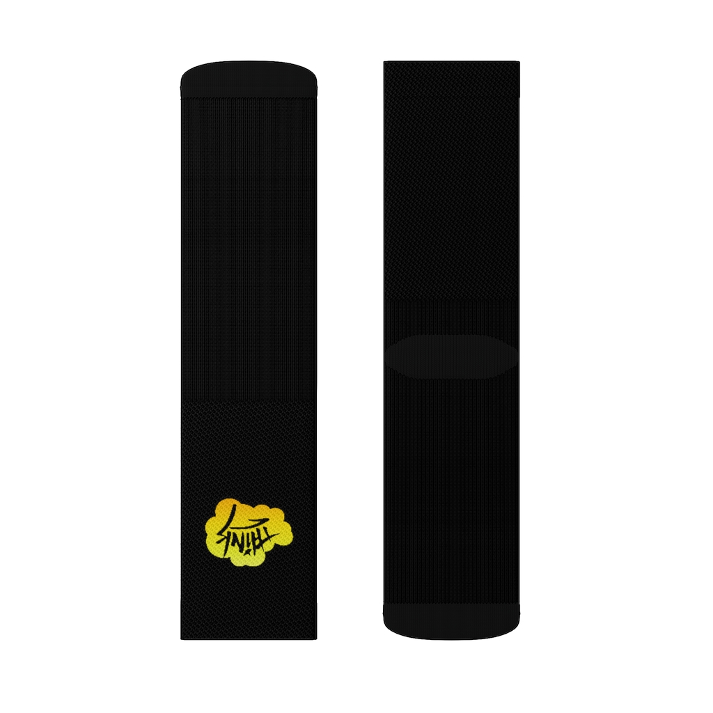 Think Bubble - Black Sublimation Socks - Image 10