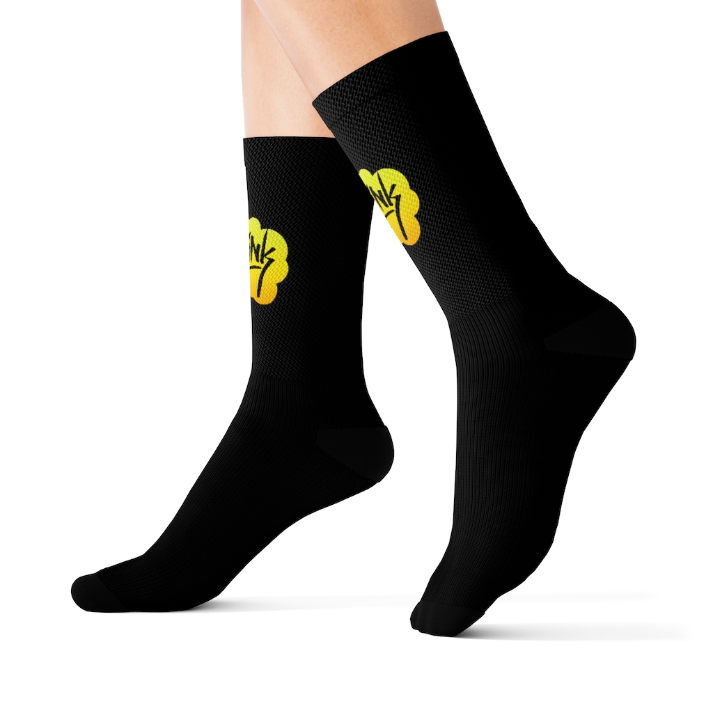 Think Bubble - Black Sublimation Socks - Image 8