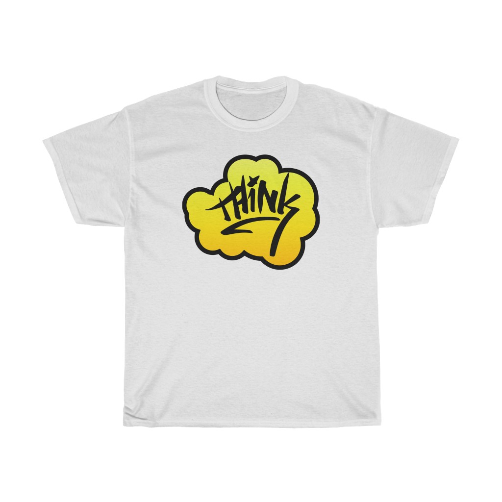 Think Higher White Gradient - Heavy Cotton Tee